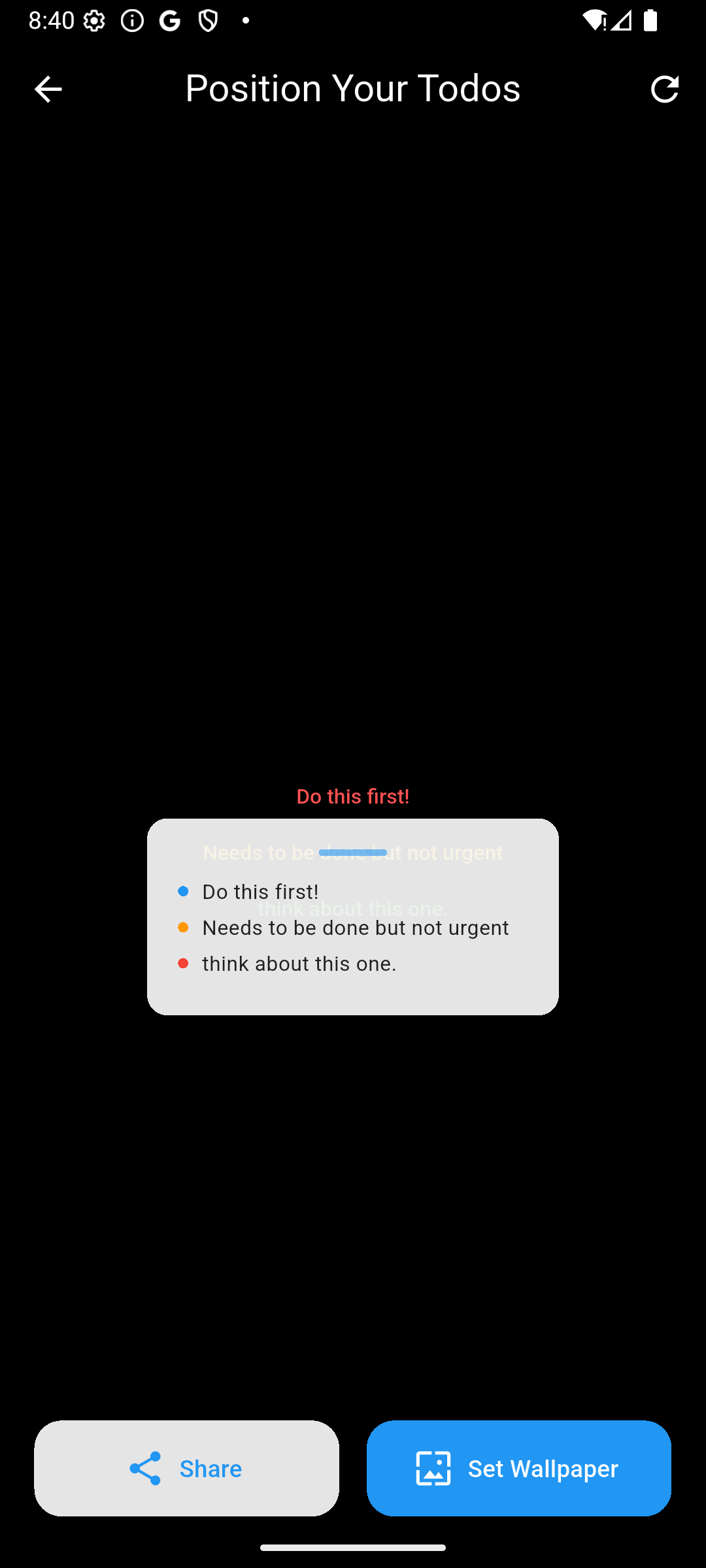 Set Wallpaper Screen